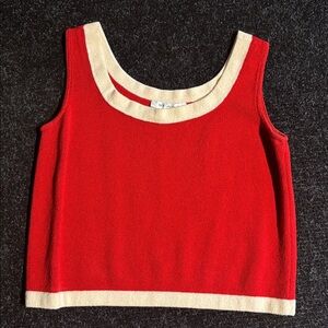 St. John Kids Red and White Tank Top